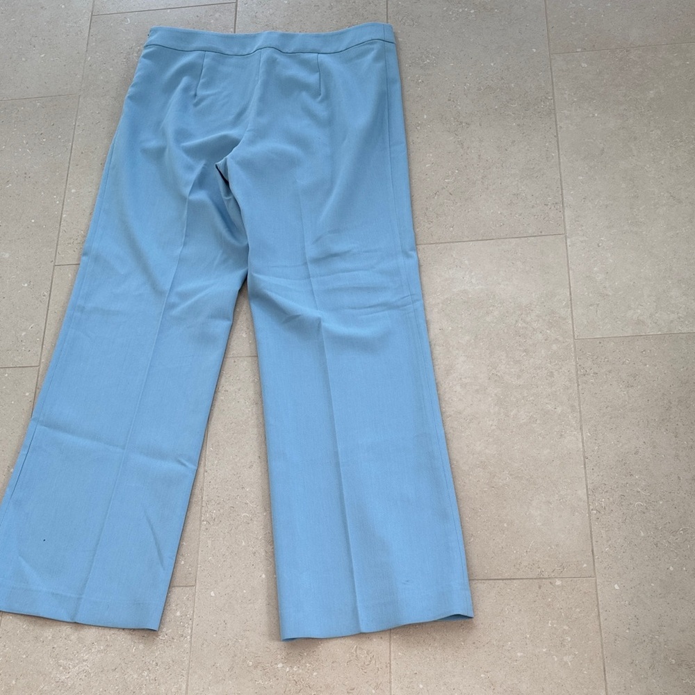 Zara Light Blue Wide-Leg Pants - Picture 5 of 5